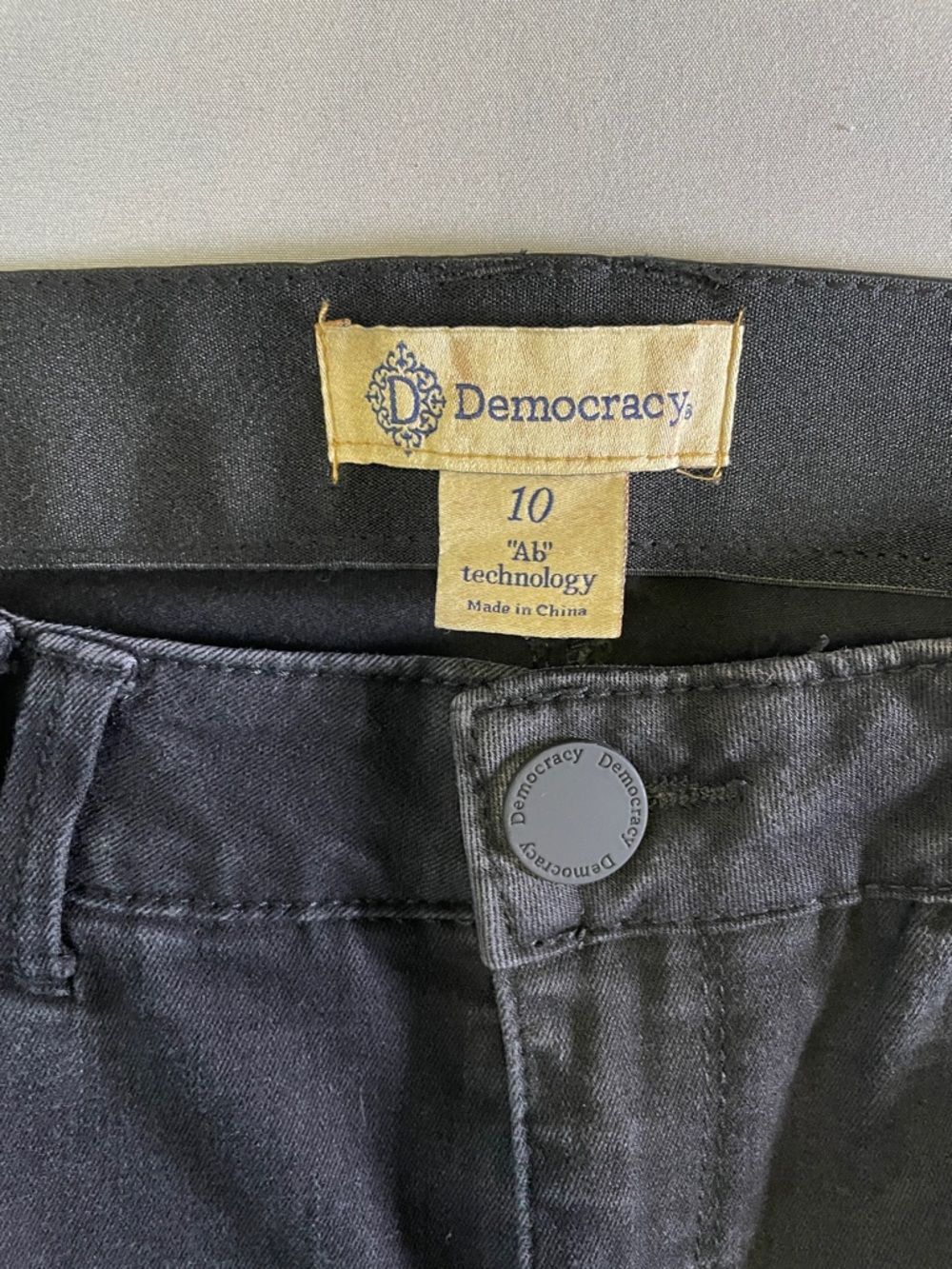 Democracy “Ab”technology Tummy Control Black Slim Jeans Size 10 - Picture 2 of 11
